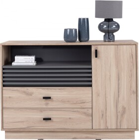 FRONTI Komoda ALLMO 07 Dub estana + antracit