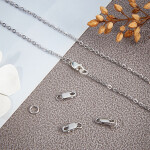 Elegantní ozdobná karabinka ze stříbra - 10 x 4 x 2 mm - 1 ks