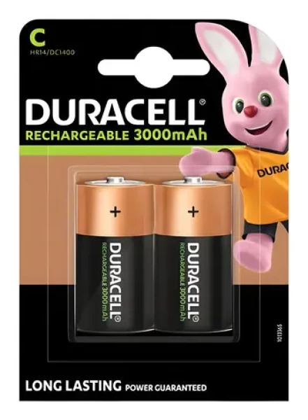 Duracell HR14 / Nabíjecí baterie C / 1,2 V / 3000 mAh / NiMH / 2 ks (055988)