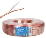 LogiLink reproduktorový kabel průhledný / Kabel / 2x 2,5 mm2 / 25 m / bez konektorů (CA1084)