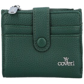 Trendy dámská mini koženková peněženka Coveri Arbi, tmavě zelená