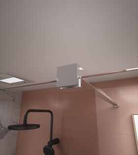 Erga Paris, stabilizační vzpěra pro sprchové zástěny o tloušťce skla 8mm, délka max. 100% 150cm, chromová, ERG-V02-PARIS-BAR-CR