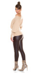 Sexy vypasovaný svetr 9295 - In Stylefashion UNI hnědá