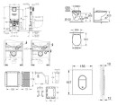GROHE - Rapid SLX Set předstěnové instalace, klozetu, sedátka SoftClose, tlačítka Arena Cosmopolitan a sady pro vhazování tablet, alpská bílá SANI11BB3134