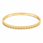 Pevný bangle náramek Cintia Gold - chirurgická ocel, Zlatá