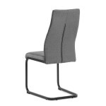 Židle jídelní, šedá látka, černý kov