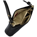 Módní dámská kožená kabelka na rameno Delami Vera Pelle Darlin, černá