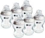Tommee Tippee Kojenecká láhev Natural Start - 6ks, 260ml, transparentní, 0m+