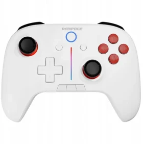 Rampage Hydra bílá / bezdrátový gamepad / pro PC Switch smartfon / vibrace / Bluetooth / USB-C (HYDRA-WHITE)