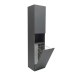 Koupelnová skříňka vysoká s košem na prádlo SAT Feel 36x165x32 cm antracit mat SATFEELV36ANTK SATFEELV36ANTK