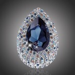 Exkluzivní brož Swarovski Elements Béatrice, Tmavě modrá