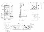 GEBERIT - Duofix Set předstěnové instalace, klozetu a sedátka Villeroy Boch, tlačítka Sigma01, DirectFlush, SoftClose, CeramicPlus, alpská bílá SANI11CK3113