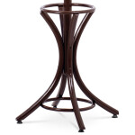 Věšák dřevěný stojanový, masiv topol a bříza, tmavě hnědý lak, výška 185 cm