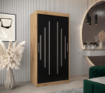 Šatní skříň Abi Y0 Barva korpusu: Dub artisan, Rozměry: 120 cm, Dveře: Černá