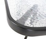 Rojaplast Zahradní stůl ZWMT 80x80 cm kovový se skleněnou deskou