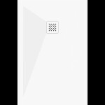 MEXEN/S - Stone+ obdélníková sprchová vanička 130 x 90, bílá, mřížka bílá 44109013-W