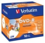 Verbatim 10ks DVD-R 4.7GB 16x Printable JewelCase