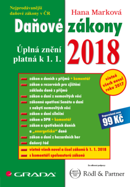 Daňové zákony 2018 - Hana Marková - e-kniha