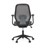 Židle kancelářská, látka černá, houpací mechanismus, kolečka pro tvrdé povrchy