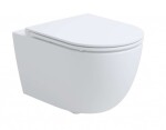 Kielle - Oudee Závěsné WC se sedátkem SoftClose, Rimless Vortex+, bílá 30102006