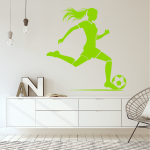 Samolepka Fotbalistka Barva: modrá, Velikost: 40 x 42 cm
