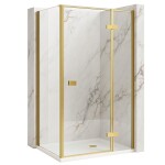 REA/S - Sprchový kout Atlas 120x80 Brush Gold vpravo KPL-K4377
