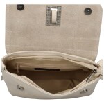 Módní malá dámská kožená crossbody Victorien, béžová