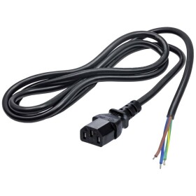 Akyga napájecí kabel [1x kabel s otevřenými konci - 1x IEC C13 zásuvka 10 A] 1.50 m černá