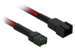 Nanoxia Molex 3-pin 30cm černá, červená / Prodlužovací kabel / opletený (sleeve) (NX3PV3ESR)