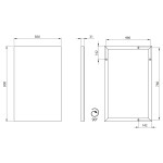 SAPHO - AROWANA zrcadlo v rámu 50x80cm, chrom AW5080