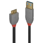 Lindy Anthra Line černá / USB kabel / USB-A - Micro-USB B / 3 m / 5 Gbit/s (36768)