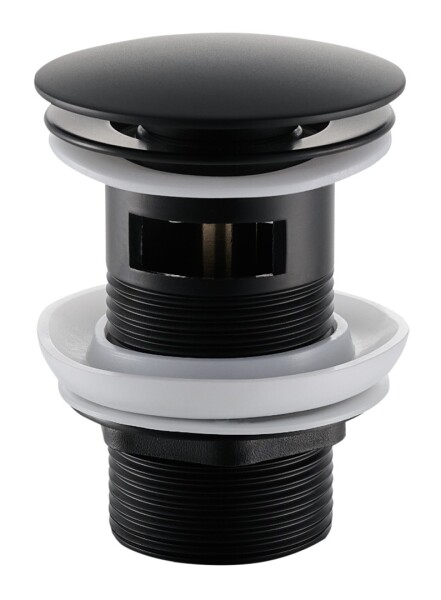 CERANO Umyvadlová výpusť - 5/4“ click-clack s přepadem - 25/60mm - černá matná