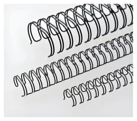 Eurosupplies Vázací hřbet 12,7 mm černý / Vázací hřbet / kroužková vazba 3/1" / 81-100 listů / balení 100 ks