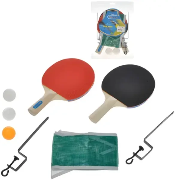 Sada na stolní tenis / 2 pálky 25 cm + síťka + 3 míčky / od 3 let (700011)