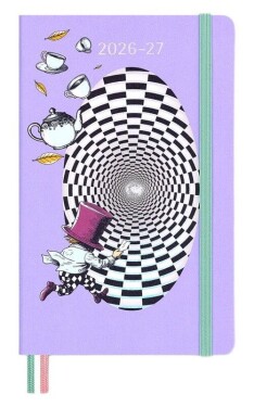 18měsíční diář Moleskine Alice in Wonderland 2026-27 - tvrdé desky, L, týdenní