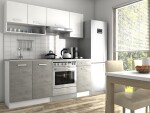 FRONTI Kuchyňská linka LUIZA II 180x120 - Bílá + beton