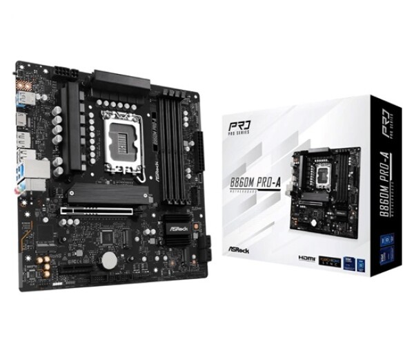 ASRock MB Sc LGA1851 B860M Pro-A, Intel B860, 4xDDR5, 1xDP, 1xHDMI, mATX EDF_1883000