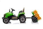 Mamido Dětský elektrický traktor BBH-030 s přívěsem zelený