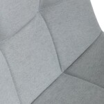 Židle jídelní, stříbrná látka, černý kov