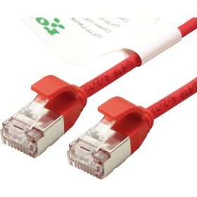 Roline green 21.44.3313 RJ45 síťové kabely, propojovací kabely CAT 6A U/FTP 1.00 m červená (jasná) nestíněný, bez halogenů, samozhášecí 1 ks
