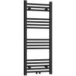 CERANO Koupelnový radiátor Benito - středové připojení 50mm/boční - 343 W - černá matná - 1000x450 mm