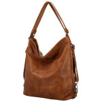 Stylový dámský koženkový kabelko-batoh Dexy, hnědý