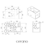 CERANO - Umývátko z litého mramoru Zeno, závěsné pravé - bílá matná - 33x18 CER-8050BD80377