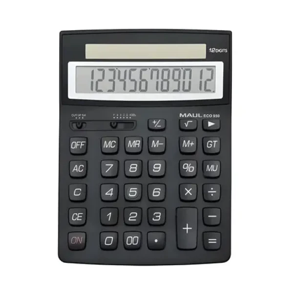 Maul ECO 950 černá / Stolní kalkulačka / 12místná / solární napájení (7268990)