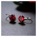 Náušnice Swarovski Elements Megan Garnet, Červená