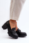 Dámské polobotky na robustním podpatku s ozdobou Černé Ranunca 41
