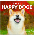NOTIQUE Poznámkový kalendář Happy Doge 2027, 30 x 30 cm