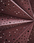 House Doctor Závěsná svítící hvězda Point Star Burgundy 60 cm, hnědá barva, papír