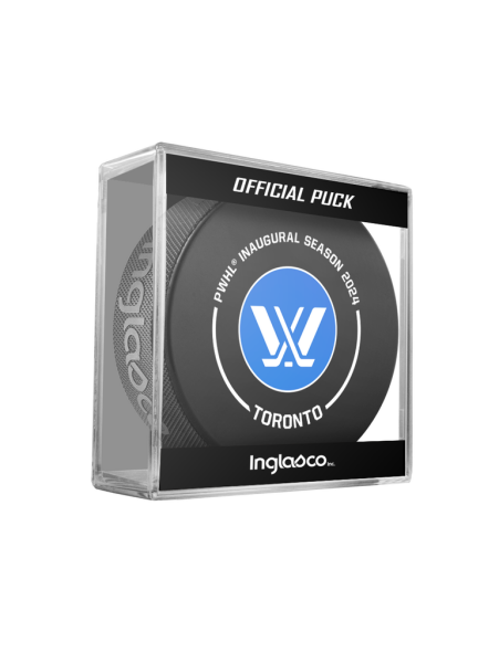 Inglasco / Sherwood Puk PWHL Toronto 2024 Inaugural Season Official Game Hockey Puck