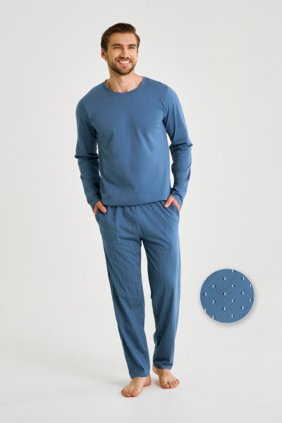 3474 PÁNSKÉ DLOUHÉ PYŽAMO LORENZO M-2XL JEANS M